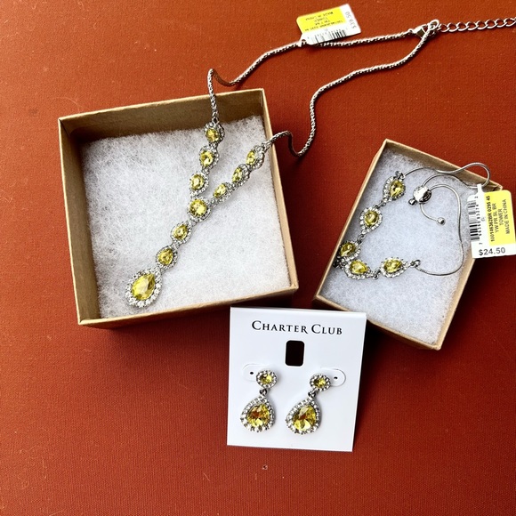 CHARTER CLUB Pavè & Stone Drop Crystal Earrings - Picture 9 of 10